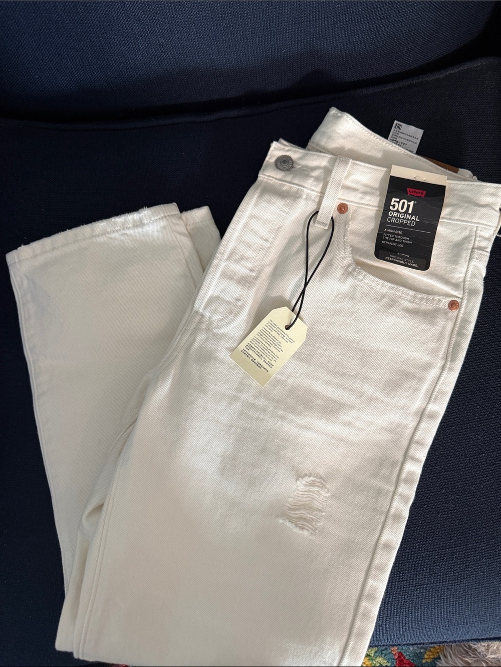 Levi's 501 Original Cropped Jeans - White